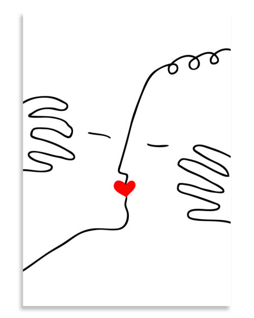 Affiche baiser d'amour