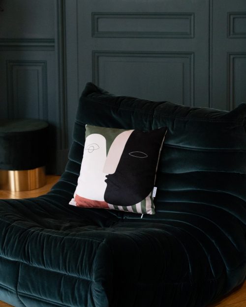 Shandor coussin visage et rayures