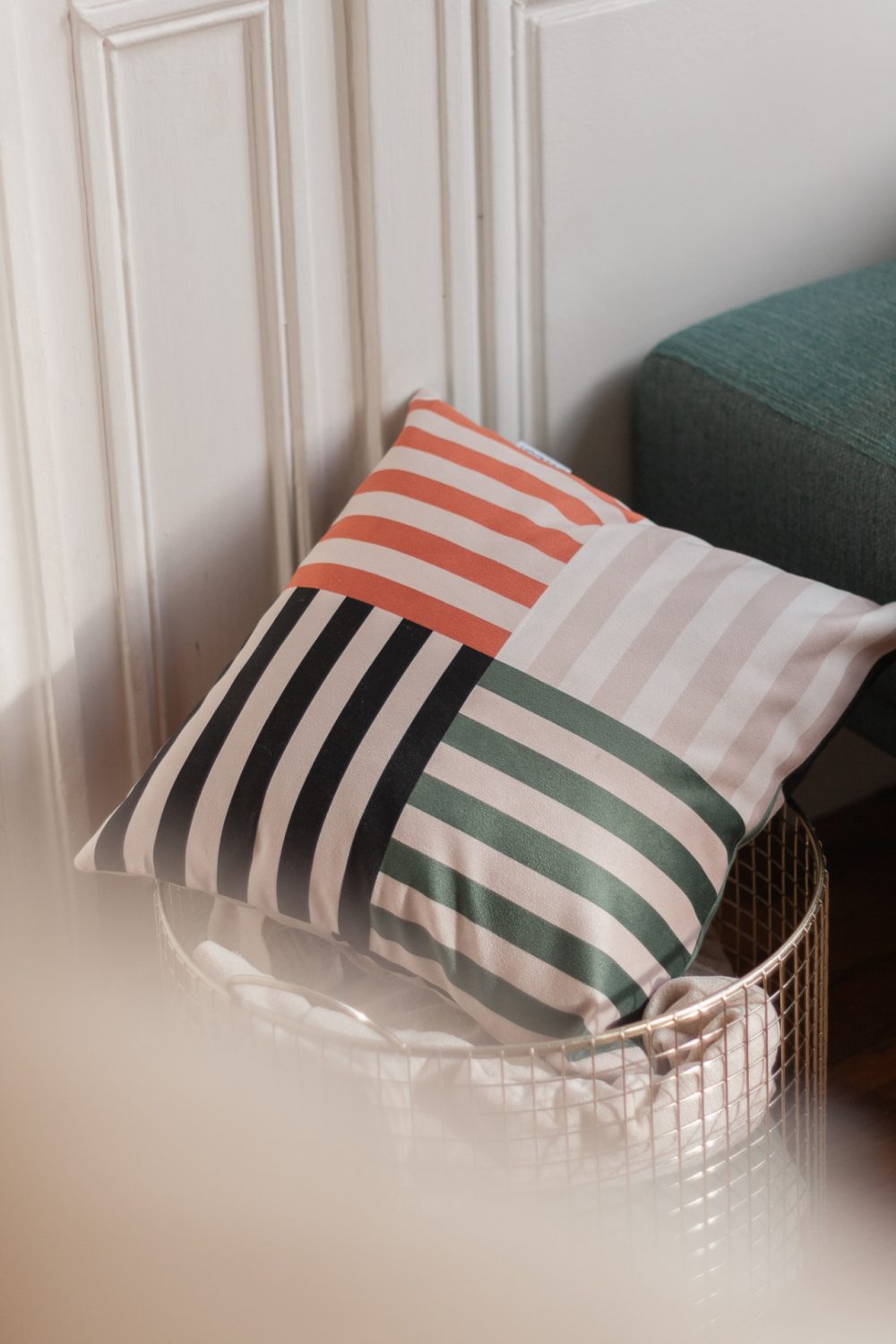 Stripes cushion Made in France