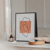 Poster Apollon Terracotta line art, Printed in France