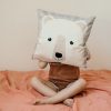 Shandor bear cushion for kids, Made in France
