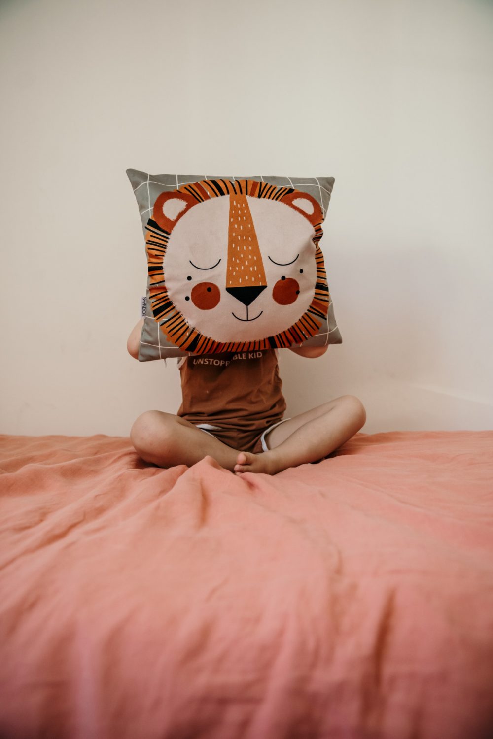 Leon the Lion velvet cushion - Made in France