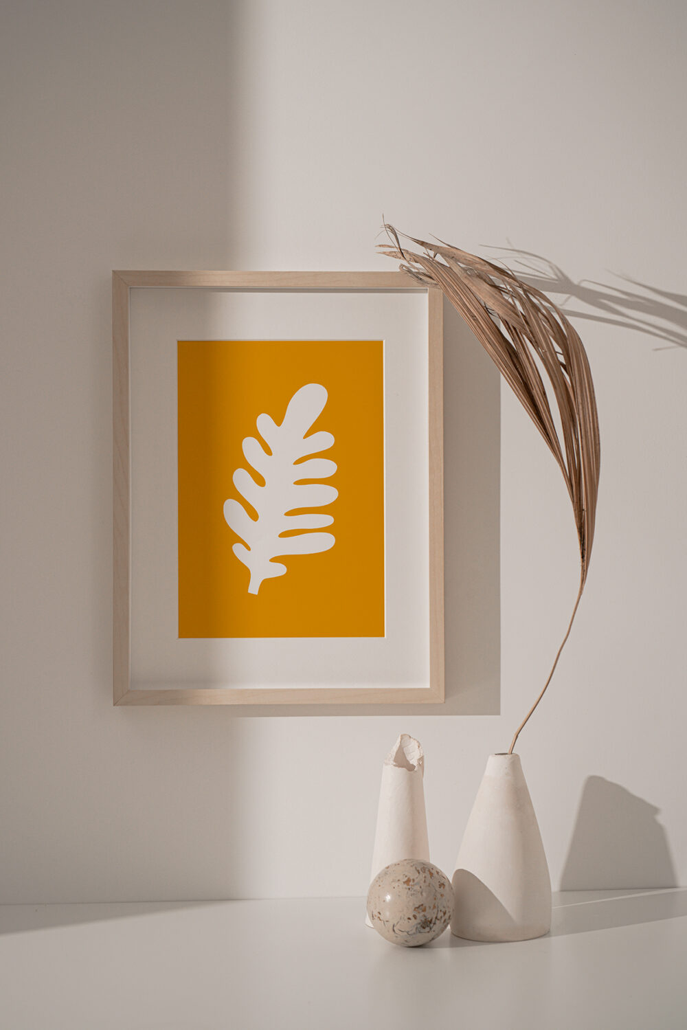 Poster Ocher leaf Shandor Made in France