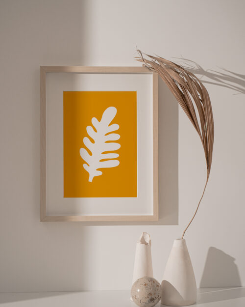 Poster Ocher leaf Shandor Made in France