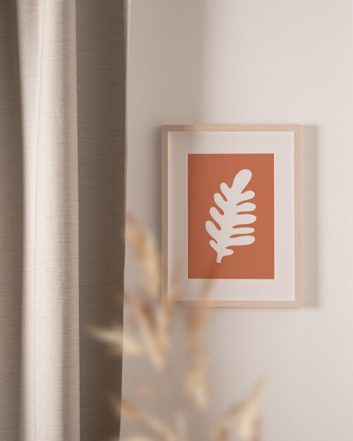 Poster terracotta leaf