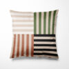 Face and stripes cushion Made in France