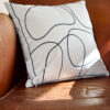 Coussin Esquisse noir et blanc verso