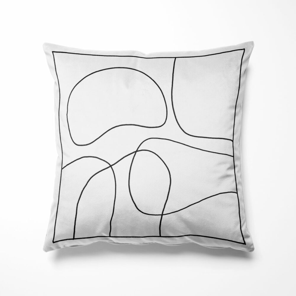Cushion outline black and white