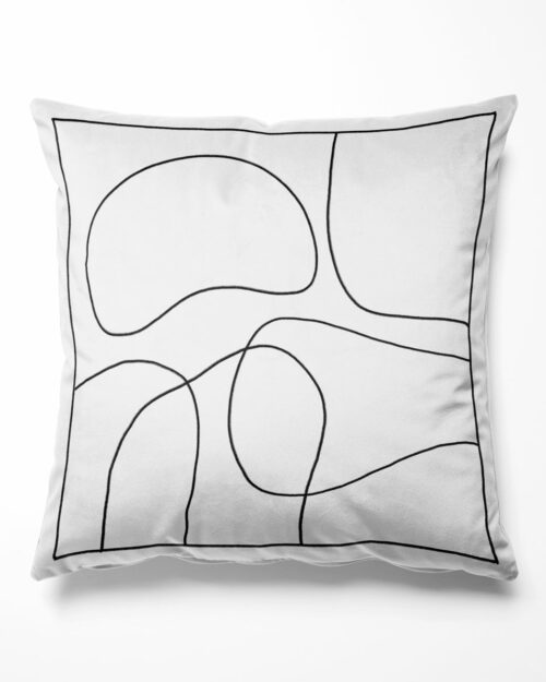 Cushion outline black and white